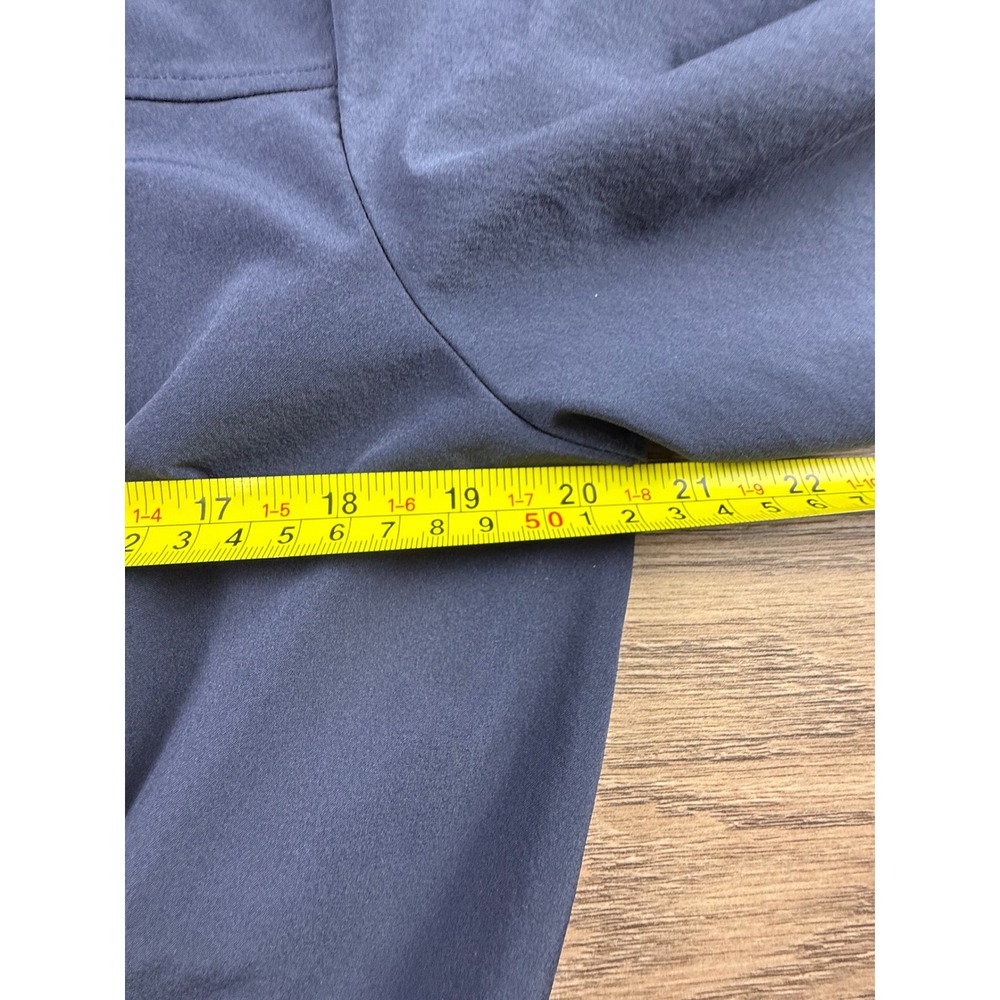 Athleta Women's Avenue Romper Navy Blue Size L TALL Button Front Collared - Picture 3 of 14